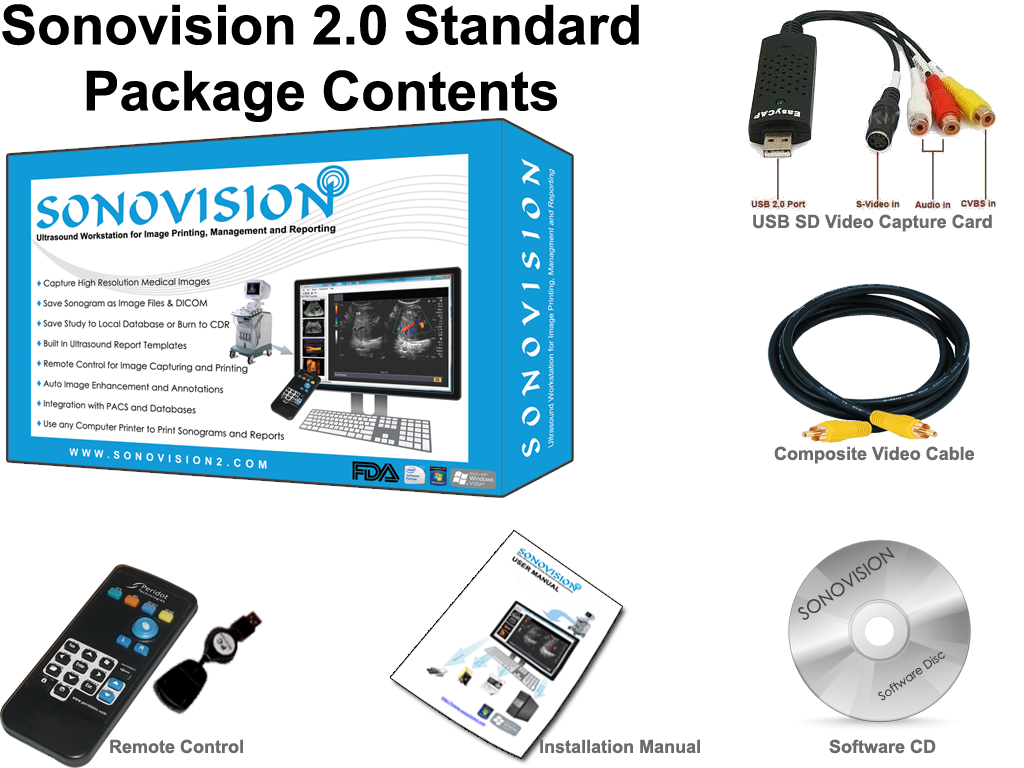 How Sonovision Captures and send Ultrasound Images to DICOM, CDR, Printer and report 